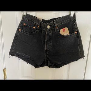Black Levi 501 Jean Shorts
